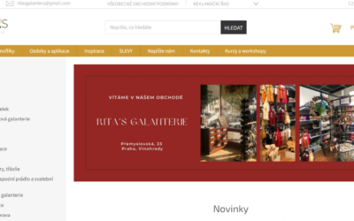 Rita’s Galantery – SEO + e-shop